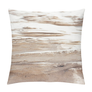 Personality  Close Up Of Brown Dry Sand In Desert Pillow Covers