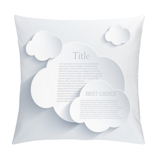 Personality  Vector Cloud Design Element With Place For Your Text. Eps10 Pillow Covers