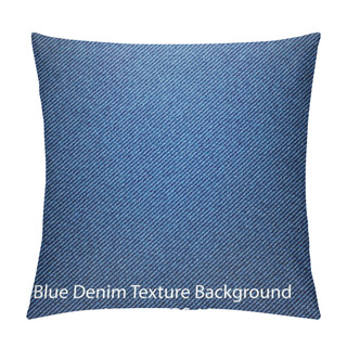 Personality  Blue Denim Texture Background, Vector EPS 10. Pillow Covers