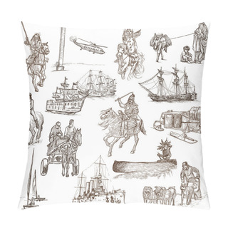 Personality  Transportation Around The World Pillow Covers