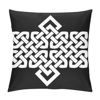 Personality  Celtic Or Oriental (Chinese, Korean Or Japanese) Style Knot Vector Illustration. Knot Icon. Knot Shape. Pillow Covers