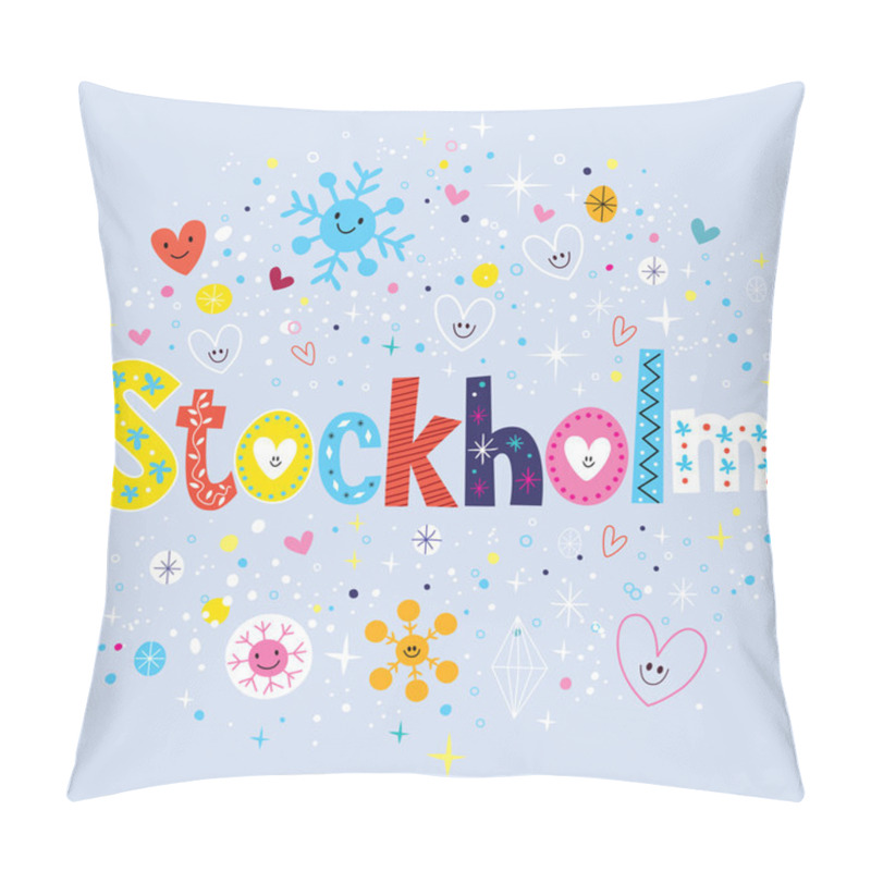 Personality  Stockholm - decorative type lettering design pillow covers