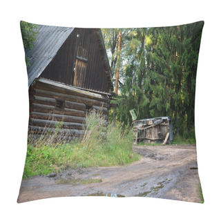 Personality  Old Abandoned Village Scene In Russia Pillow Covers