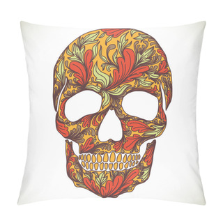 Personality  Vector Illustration With Hand Drawn Skull.  Pillow Covers