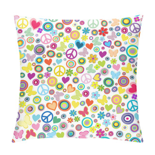 Personality  Flower Power Background Pillow Covers