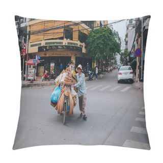 Personality  Man With Bicycle Pillow Covers