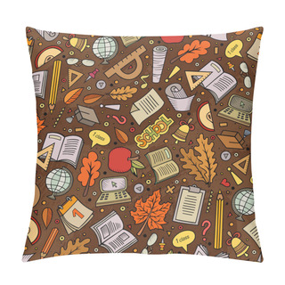 Personality  Cartoon Back To School Seamless Pattern Pillow Covers