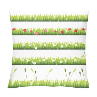 Personality  Grass With Flowers Pillow Covers