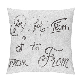 Personality  Handwritten Catchwords And Ampersands Pillow Covers