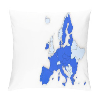 Personality  Europe Map In 2021 White Background - 3D Rendering Pillow Covers
