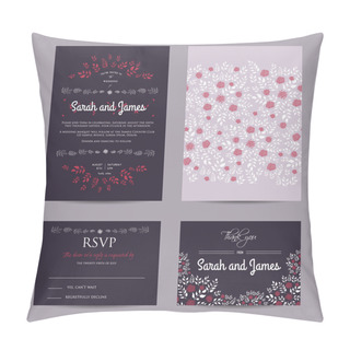 Personality  Wedding Floral Set Pillow Covers