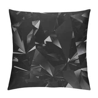 Personality  Black Diamond Facet Background Pillow Covers