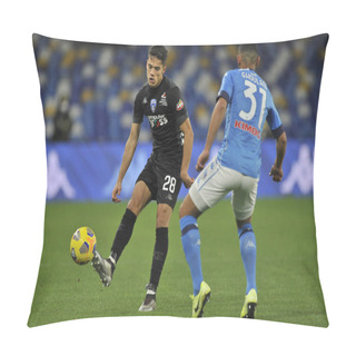 Personality  Samuele Ricci Player Of Empoli, During The Italian Cup Match Between Napoli Vs Empoli Final Result 3-2, Match Played At The Diego Armando Maradona Stadium In Naples. Italy, January 13, 2021. Pillow Covers
