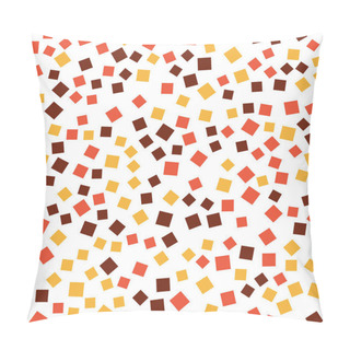 Personality  Abstract Squares Pattern White Geometric Background Magnetic Random Squares Geometric Chaotic Pillow Covers