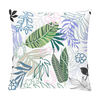 Personality  Seamless Pattern With Palm Leaves. Pillow Covers