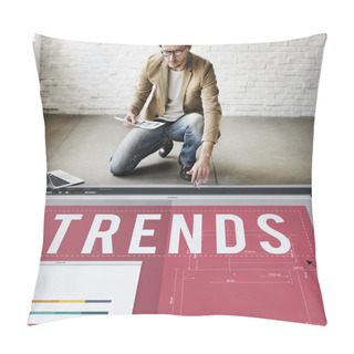 Personality  Businessman Working With Trends Pillow Covers