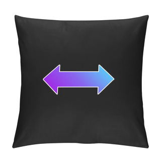 Personality  Bidirectional Arrow Blue Gradient Vector Icon Pillow Covers