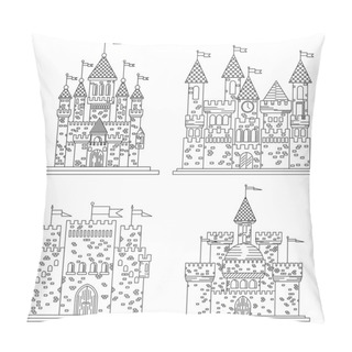 Personality  Sketch For Medieval Castles And Fortress Pillow Covers