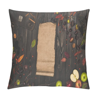 Personality  Autumn Leaves And Blank Parchment  Pillow Covers