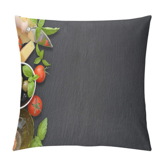 Personality  Ingredients Of Italian Cuisine Pillow Covers