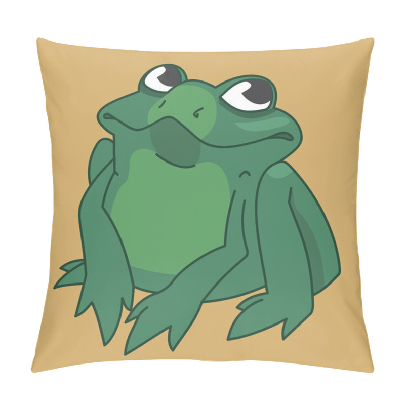 Personality  drawing funny frog pillow covers