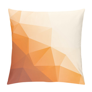 Personality  Abstract Orange Triangle Background With Stripes Pillow Covers