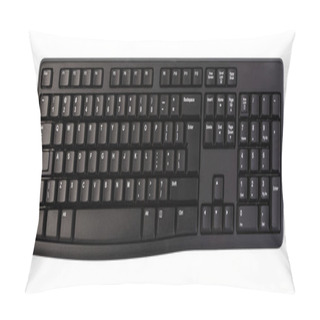 Personality  Top View Desktop Computer Keyboard Isolated On White Background Pillow Covers