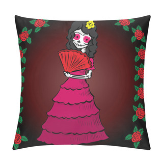 Personality  La Calavera Catrina. Mexican Tradition Pillow Covers