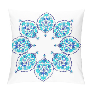 Personality  Blue Artistic Ottoman Seamless Pattern Series Sixty Eight Pillow Covers