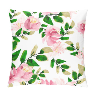 Personality  Beautiful Bright Colorful Watercolor Pattern With Rose Flowers.  Pillow Covers