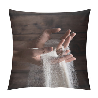 Personality  Sand Running Through Hand Pillow Covers