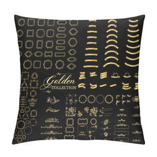 Personality  Borders And Frames Golden Collection Pillow Covers