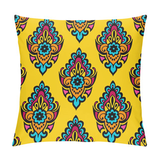 Personality  Ellow  Damask Flower Vector Seamless Abstract Background Pillow Covers