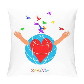 Personality  Butterfly. Silhouette Of Two Wings Similar To The Girls Face Pillow Covers