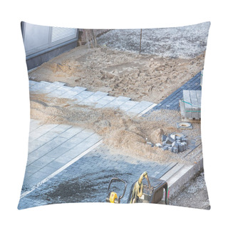 Personality  Channel Cover In The Concrete Foundation. Pillow Covers