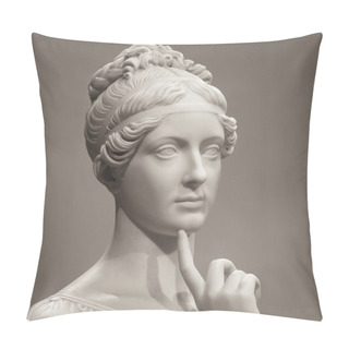 Personality  White Marble Head Of Young Woman Pillow Covers