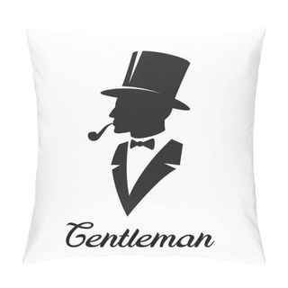 Personality  Gentlemen Silhouette Logo Pillow Covers