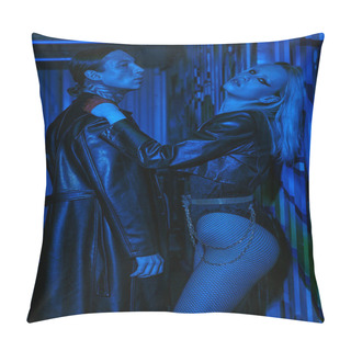 Personality  A Couple Of People Standing At A Rave Nightclub Pillow Covers
