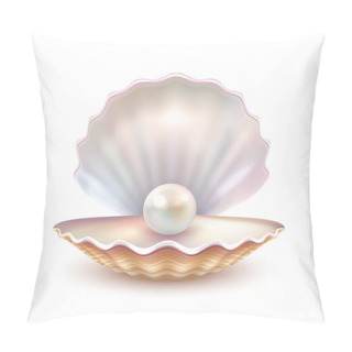 Personality  Pearl Shell Realistic Close Up Image  Pillow Covers