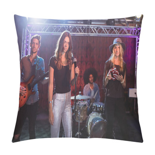 Personality  Musicians On Stage At Nightclub Pillow Covers