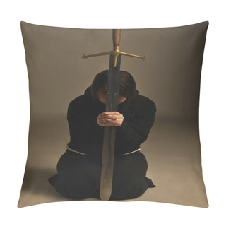 Personality  Person Kneeling With A Sword Pillow Covers