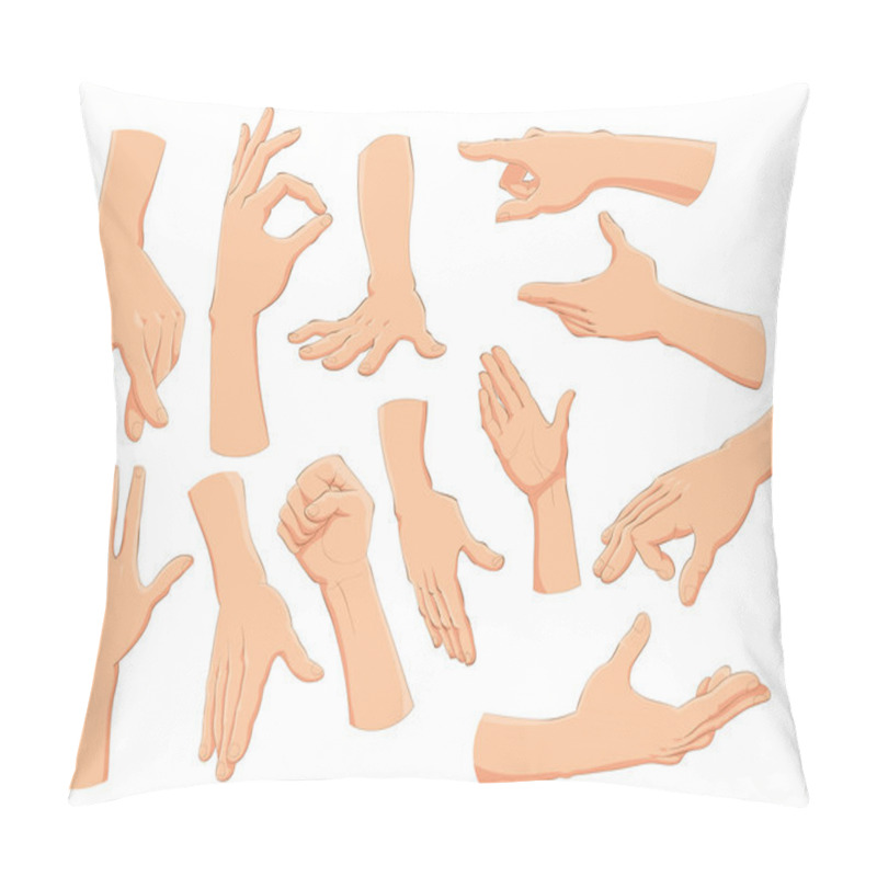 Personality  Hands and symbols. pillow covers