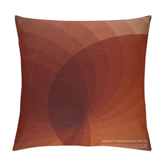 Personality  Pastel Brown Background With Circles, Vector Illustration Pillow Covers