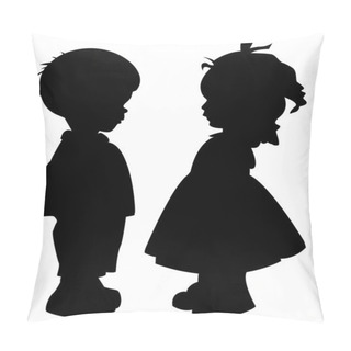 Personality  Silhouettes Of Children Pillow Covers