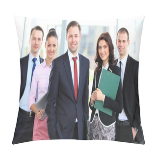 Personality  Group Portrait Of A Professional Business Team Looking Confidently At Camera Pillow Covers