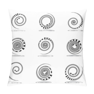 Personality  Spiral Movement. Design Elements Set. Pillow Covers