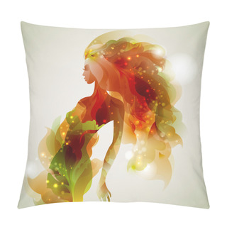 Personality  Abstract Decorative Composition With Girl Pillow Covers