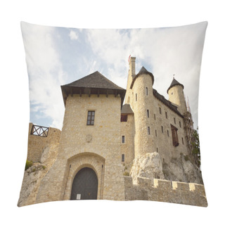 Personality  Front Of Castle In Bobolice - Poland, Silesia. Pillow Covers