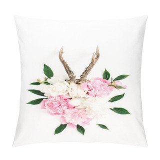 Personality  Beautiful Pink And White Peony Flowers Bouquet Pillow Covers