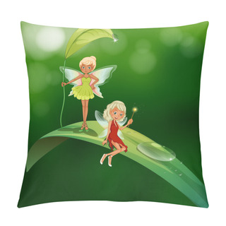 Personality  Two Playful Fairies Pillow Covers